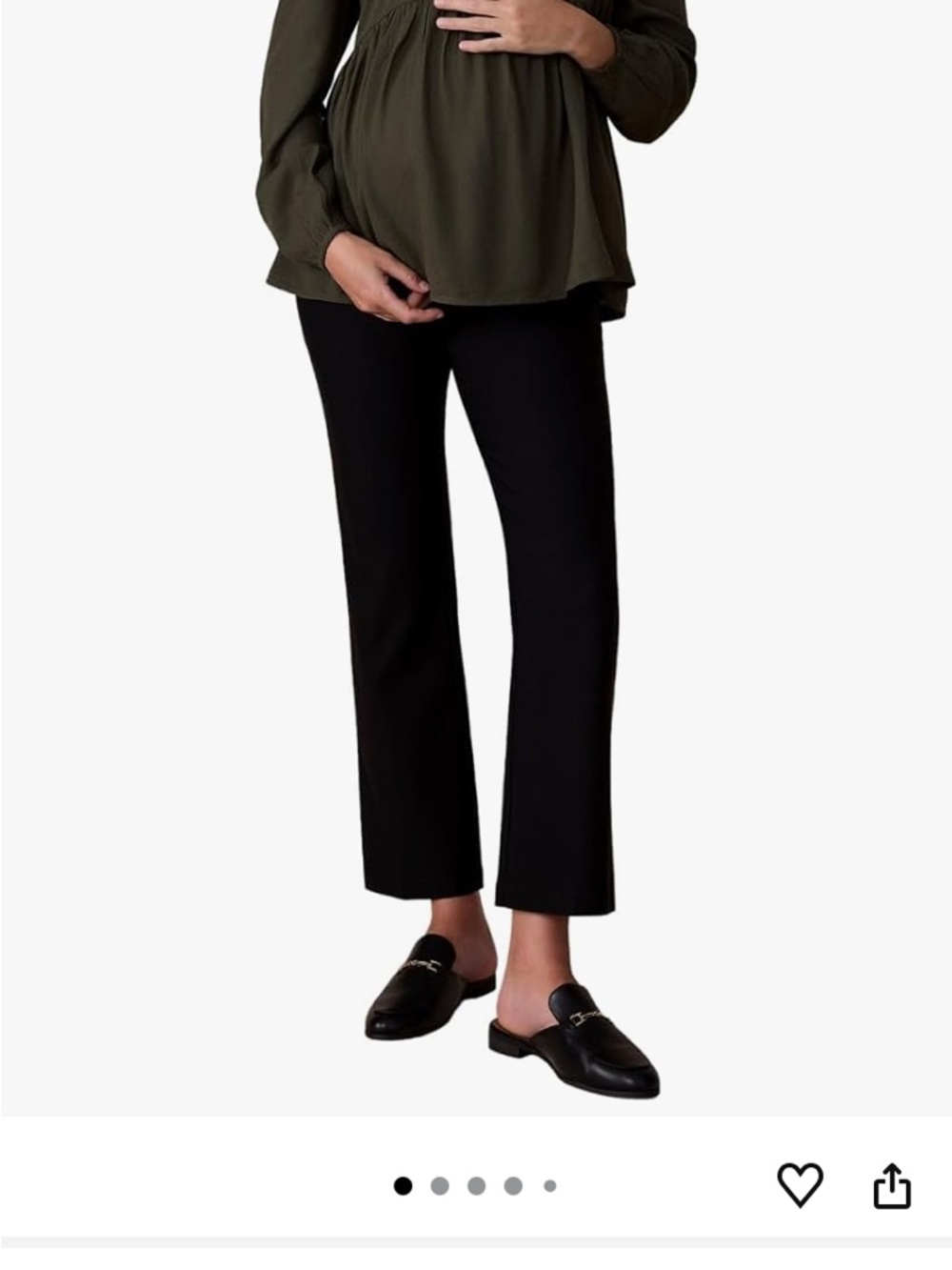 Motherhood Maternity Black Cropped Straight-Leg Pants